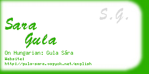 sara gula business card